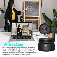 Load image into Gallery viewer, OBSBOT Tiny AI-Powered PTZ Webcam Ai Camera 2-Axis Gimbal Full HD 1080p AI Tracking Zoom Power Gesture Selfie Video Camera for Online Class Meeting Live and Streaming - Black

