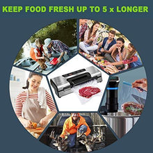 Load image into Gallery viewer, Potane Precision Vacuum Sealer Machine,Pro Food Sealer with Built-in Cutter and Bag Storage(Up to 20 Feet Length), Both Auto&amp;Manual Options,2 Food Modes,Includes 2 Bag Rolls 11”x16’ and 8”x16’,Compact Design
