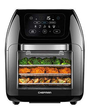 Load image into Gallery viewer, Chefman Multifunctional Digital Air Fryer+ Rotisserie, Dehydrator, Convection Oven, 14 Touch Screen Presets Fry, Roast, Dehydrate &amp; Bake, Auto Shutoff, Accessories Included, XL 10L Family Size
