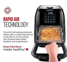 Load image into Gallery viewer, Chefman 6.3 Quart Digital Air Fryer+ Rotisserie, Dehydrator, Convection Oven, 8 Touch Screen Presets Fry, Roast, Dehydrate &amp; Bake, BPA-Free, Auto Shutoff, Accessories Included, XL Family Size, Black

