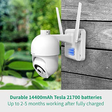 Load image into Gallery viewer, Pan Tilt Battery Powered Wireless Security Camera Outdoor 355° 2.4G WiFi Home Surveillance System with Spotlight Color Night Vision and Motion Detection-Soliom S800
