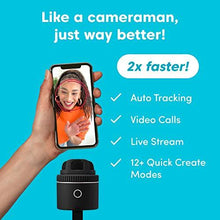 Load image into Gallery viewer, Pivo Starter Pack Silver - Auto Tracking Mount Selfie Kit for Smartphone - Fast Motion &amp; Face &amp; Body Tracking Pod - Vlogging LIvestream Videos 360° Handsfree - Contents Creation Feature with Pivo App
