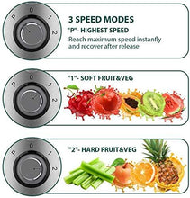 Load image into Gallery viewer, KOIOS Centrifugal Juicer Machines, Juice Extractor with Big Mouth 3” Feed Chute, 304 Stainless-steel Fliter, Best Seller Juicer 2021, High Juice yield, Easy to Clean&amp;100% BPA-Free, 1200W&amp;Powerful, Dishwasher Safe, Included Brush
