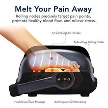 Load image into Gallery viewer, Miko Foot Massager Reflexology Machine with Shiatsu Massage Settings, Vibration, Kneading, Heat and Adjustable Bar for Feet, Ankles, Calf, for Plantar Fasciitis, Neuropathy, Tired Muscles
