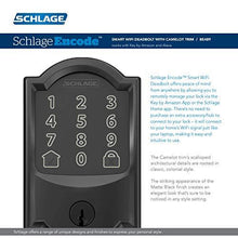 Load image into Gallery viewer, Schlage BE489WB CAM 622 Encode Deadbolt Smart Lock | WiFi Touchscreen Keypad, Matte Black
