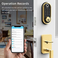 Load image into Gallery viewer, Smart Lock SMONET Bluetooth Keyless Entry Keypad Smart Deadbolt-Fingerprint Electronic Deadbolt Door Lock-App Control, Remote Ekeys Sharing, Free App Monitoring Easy to Install for Homes and Hotel
