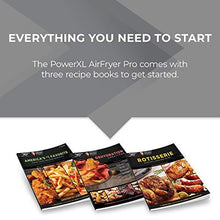 Load image into Gallery viewer, PowerXL Air Fryer Pro, Crisp, Cook, Rotisserie, Dehydrate; 7-in-1 Cooking Features; Deluxe Air Frying Accessories; 3 Recipe Books (6 Qt, Black)
