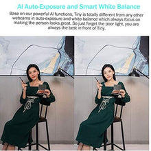 Load image into Gallery viewer, OBSBOT Tiny AI-Powered PTZ Webcam Ai Camera 2-Axis Gimbal Full HD 1080p AI Tracking Zoom Power Gesture Selfie Video Camera for Online Class Meeting Live and Streaming - Black
