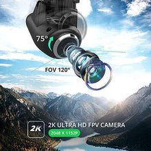 Load image into Gallery viewer, Holy Stone HS120D GPS Drone with Camera for Adults 2K UHD FPV, Quadcotper with Auto Return Home, Follow Me, Altitude Hold, Way-points Functions, Includes 2 Batteries and Carrying Backpack
