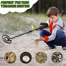 Load image into Gallery viewer, RM RICOMAX Metal Detector for Kids - Kids Metal Detector with LCD Display &amp; Buzzer IP68 Waterproof &amp; 2 Lb Lightweight Best Gift for Kids 24 to 35'' Foldable &amp; Adjustable Kids Metal Detector, Green
