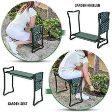 Load image into Gallery viewer, Garden Kneeler And Seat - Protects Your Knees, Clothes From Dirt &amp; Grass Stains - Foldable Stool For Ease Of Storage - EVA Foam Pad - Sturdy and Lightweight - Bench Comes With A Free Tool Pouch!
