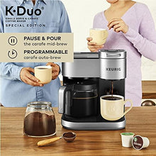 Load image into Gallery viewer, Keurig K-Duo Special Edition Coffee Maker, Single Serve and 12-Cup Drip Coffee Brewer, Compatible with K-Cup Pods and Ground Coffee, Silver
