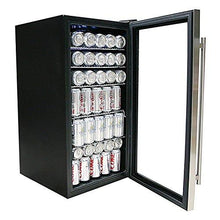 Load image into Gallery viewer, Whynter BR-130SB Beverage Refrigerator with Internal Fan, Black/Stainless Steel
