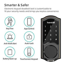 Load image into Gallery viewer, [2021 Newest] Keyless Entry Deadbolt Door Lock, hornbill Smart Lock Front Door, Electronic Door Locks with Keypad, Digital Auto Lock Bluetooth Door Locks for Homes Bedroom Office
