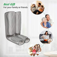 Load image into Gallery viewer, Leg Compression Massager Foot and Calf Massager Machine with Optional Heat 3 Modes 4 Intensities Handheld Controller for Feet, Legs, Calves Muscle Relaxation - Home and Office Use
