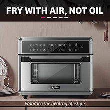 Load image into Gallery viewer, ignited Air Fryer Toaster Oven 26.4 Quart Family Size Large Capacity Oven For Bake Broil Pizza Roast Toast Dehydrate with Accessories and Recipe Book (Silver)
