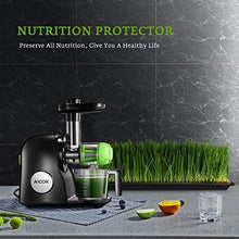 Load image into Gallery viewer, Juicer Machines, Aicok Slow Masticating Juicer Extractor Easy to Clean, Quiet Motor &amp; Reverse Function, BPA-Free, Cold Press Juicer with Brush, Juice Recipes for Vegetables and Fruits, Classic Black
