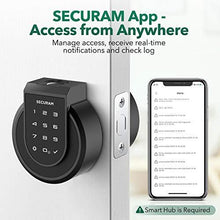 Load image into Gallery viewer, SECURAM Touch Smart Lock Deadbolt, Keyless Entry Door Lock with Fingerprint, Touchpad, High-Security Keys, Remote Control, Voice Control via Alexa, Easy Installation, Auto-relock and Alarm
