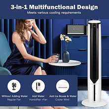 Load image into Gallery viewer, GOFLAME Evaporative Air Cooler, 3-in-1 Portable Tower Fan with Remote Control, 3 Speeds and 3 Modes, 9H Timer, LED Display, Air Humidifier Air Conditioner Fan for Home and Office
