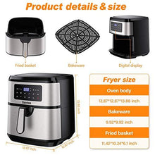 Load image into Gallery viewer, Oacvien Air Fryer, 9.8 Quart Large Air Fryer, 1700W Hot Airfryer Oven with Touch Control Panel, Remember, Temperature Control and 9 Preset Menus for Bake, Roast, Grill and Thaw, ETL Certified
