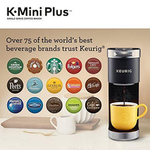 Load image into Gallery viewer, Keurig K-Mini Plus Coffee Maker, Single Serve K-Cup Pod Coffee Brewer, Comes With 6 to 12 Oz. Brew Size, K-Cup Pod Storage, and Travel Mug Friendly, Black
