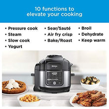 Load image into Gallery viewer, Ninja OS301 Foodi 10-in-1 Pressure Cooker and Air Fryer with Nesting Broil Rack, 6.5 Quart, Stainless Steel
