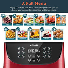 Load image into Gallery viewer, COSORI Air Fryer(100 Recipes, Rack &amp; 4 Skewers) Oilless Oven Cooker 13 Functions, Preheat &amp; Shake Reminder, LED Touch Screen, 3.7 QT, Digital-Burgundy Red
