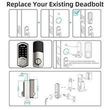 Load image into Gallery viewer, Smart Deadbolt Locks with Keypad, hornbill Keyless Entry Digital Front Door Lock with Wi-Fi Bridge, Bluetooth Electronic Auto Lock Work with Alexa, App Control for Homes, Offices and Apartments
