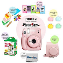 Load image into Gallery viewer, Fujifilm Instax Mini 11 Instant Camera + Instax Mini Twin Pack Film + Hanging Frames + Plastic Frames + Case + Close Up Filters - All Inclusive Bundle! (Blush Pink)
