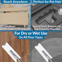 Load image into Gallery viewer, X3 Flat Floor Mop and Bucket Set, Separates Dirty and Clean Water, 3-Chamber Design, Hands Free Home Floor Cleaning, 3 Reusable Microfiber Mop Pads Included
