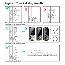 Load image into Gallery viewer, [2021 Newest] Smart Lock Keyless Entry Deadbolt Door Locks, Digital Electronic Bluetooth Deadbolt Door Lock with Keypad, Smart Locks Front Door Works with APP, Code and eKey Auto Lock for Homes Hotels

