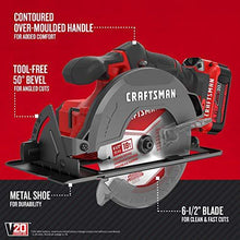 Load image into Gallery viewer, CRAFTSMAN V20 6-1/2-Inch Cordless Circular Saw Kit (CMCS500M1)
