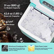 Load image into Gallery viewer, Ice Maker, NOVETE Portable Ice Maker Machine for Countertop, 9 Cubes Ready in 6 Minutes, 28.7 lbs Ice in 24 Hours Home Mini Ice Machine with Ice Scoop and Basket, for Parties Mixed Drinks
