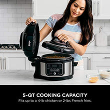 Load image into Gallery viewer, Ninja OS101 Foodi 9-in-1 Pressure Cooker and Air Fryer with Nesting Broil Rack, 5 Quart, Stainless Steel
