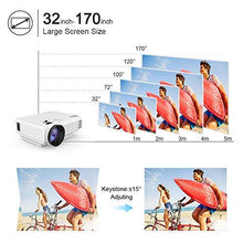 Load image into Gallery viewer, DR. J Professional HI-04 Mini Projector Outdoor Movie Projector with 100Inch Projector Screen, 1080P Supported Compatible with TV Stick, Video Games, HDMI,USB,TF,VGA,AUX,AV [Latest Upgrade]
