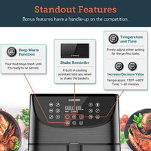 Load image into Gallery viewer, COSORI Air Fryer (100 Recipes Book) 1500W Electric Hot Oven Oilless Cooker, 11 Presets Preheat &amp; Shake Reminder, LED Touch Screen, Nonstick Basket, 3.7 QT, Digital-Black
