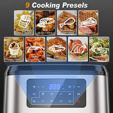 Load image into Gallery viewer, Oacvien Air Fryer, 9.8 Quart Large Air Fryer, 1700W Hot Airfryer Oven with Touch Control Panel, Remember, Temperature Control and 9 Preset Menus for Bake, Roast, Grill and Thaw, ETL Certified
