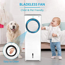 Load image into Gallery viewer, Evaporative Air Cooler-3-in-1 Portable Air Cooling Fan, Instant Cool &amp; Humidify with 3 Speeds, No Noise Tower Fan, No Dust, 3 Modes, 8H Timer, Bladeless Fan for Large Room Office
