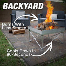 Load image into Gallery viewer, FIRESIDE OUTDOOR Pop-Up Fire Pit | Portable and Lightweight | Fullsize 24 Inch | Weighs 7 lbs. | Never Rust Fire Pit | Heat Shield NOT Included
