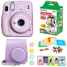 Load image into Gallery viewer, Fujifilm Instax Mini 11 Instant Camera + Instax Mini Twin Pack Film + Hanging Frames + Plastic Frames + Case + Close Up Filters - All Inclusive Bundle! (Lilac Purple)
