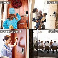 Load image into Gallery viewer, [2021 Newest]Smart Lock SMONET 5-in-1 Keyless Entry Fingerprint Door Lock, Bluetooth Lock with Reversible Handle,Work with Alexa (Need Extra Gateway),eKey,IC Card,App Auto Lock for Home, Hotel, Office
