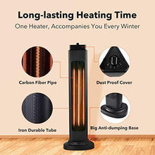 Load image into Gallery viewer, Patio Heater-750/1500W ETL Certified Electric Space Heater for Large Room, 3s Instant Heat, Heat up 400Sq Ft, 90° Oscillation, Radiant Heater with Overheat Tip-over Protection for Outdoor &amp; Indoor Use, Waterproof
