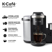 Load image into Gallery viewer, Keurig K-Cafe Single-Serve K-Cup Coffee Maker, Latte Maker and Cappuccino Maker, Comes with Dishwasher Safe Milk Frother, Coffee Shot Capability, Compatible With all Keurig K-Cup Pods, Dark Charco
