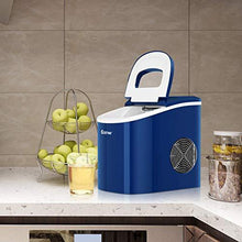 Load image into Gallery viewer, COSTWAY Ice Maker for Countertop, 26LBS/24H Portable &amp; Compact Ice Maker Machine, Ice Cubes Ready in 6 Mins, Electric High Efficiency Express Clear Operation Control Panel with Ice Scoop (Navy)
