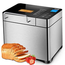 Load image into Gallery viewer, KBS 17-in-1 Premium Bread Machine, 2LB Stainless Steel Bread Dough Maker with Auto Fruit Nut Dispenser, Nonstick Ceramic Pan, Digital Display Touch Design, Reserve&amp; Keep Warm, Oven Mitt and Recipes
