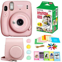 Load image into Gallery viewer, Fujifilm Instax Mini 11 Instant Camera + Instax Mini Twin Pack Film + Hanging Frames + Plastic Frames + Case + Close Up Filters - All Inclusive Bundle! (Blush Pink)
