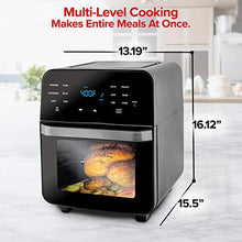 Load image into Gallery viewer, NuWave Brio 15.5-Quart Large Capacity Air Fryer + Grill; Probe; 2 Stainless Steel Racks; Drip Tray; Rotisserie Kit; Sear, Stage, Preheat, Rotisserie

