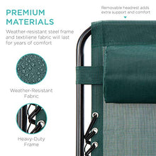 Load image into Gallery viewer, Best Choice Products Set of 2 Adjustable Steel Mesh Zero Gravity Lounge Chair Recliners w/Pillows and Cup Holder Trays, Forest Green
