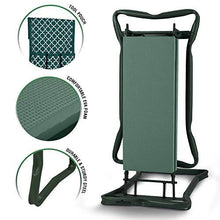 Load image into Gallery viewer, Garden Kneeler And Seat - Protects Your Knees, Clothes From Dirt &amp; Grass Stains - Foldable Stool For Ease Of Storage - EVA Foam Pad - Sturdy and Lightweight - Bench Comes With A Free Tool Pouch!
