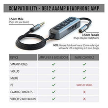 Load image into Gallery viewer, HELM DB12 AAAMP Mobile Headphone Amplifier, THX AAA Technology, Analog Amplifier, 12 dB Signal Boost,+6 dB Bass Boost, THX Certified, Male 3.5mm to Female 3.5mm Audio Jack, Studio Sound On The Go
